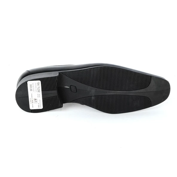 Tek Yıldız 750 Siyah Kauçuk Erkek Deri Klasik Ayakkabı - Resim 4