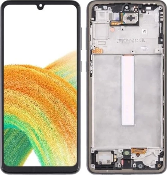 Samsung Uyumlu A33 4G Lcd oled Ekran Dokunmatik Ful Çıtalı Renk-Turuncu ürün görseli 1