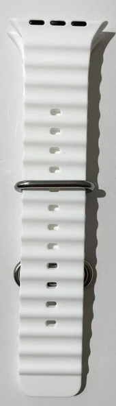 iOS Uyumlu Watch Ultra 42-44 mm Beyaz Silikon Kordon - ürün görseli 1