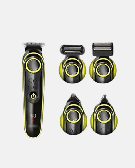 CEYLAN ADAM 5’i 1 Arada Şarjlı Erkek Bakım Seti LED Göstergeli ve Suya Dayanıklı - Resim 4