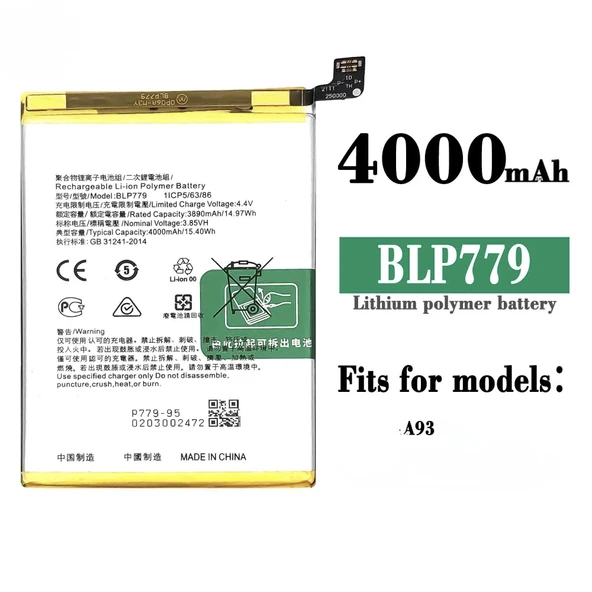 Oppo A93 Batarya Blp779 ürün görseli 1