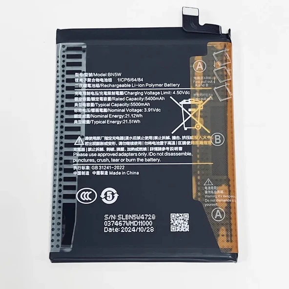 Xiaomi Redmi Note 14 Pro Batarya Bn5w ürün görseli 1