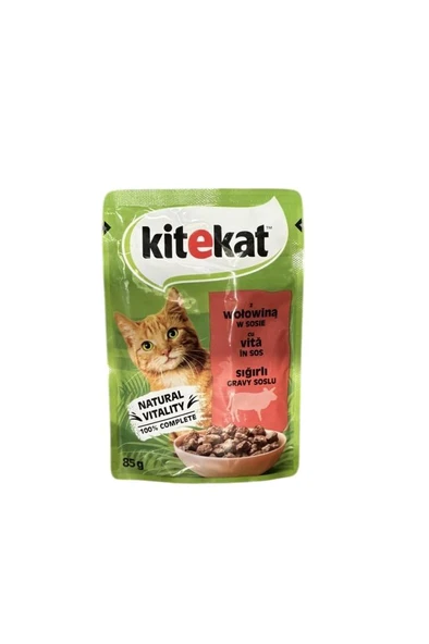 Kitekat Pouch Güveç Sığır Etli Kedi Konservesi 85Gr ürün görseli 1