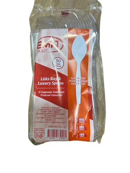 Cvs Lüx Ekstra Plastik Kaşık Şeffaf 50 li-3,6 Gram - Resim 2