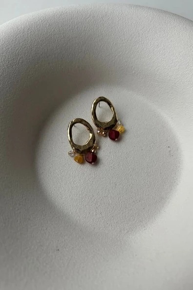 Boncuklu Minimal Küpe ürün görseli 1