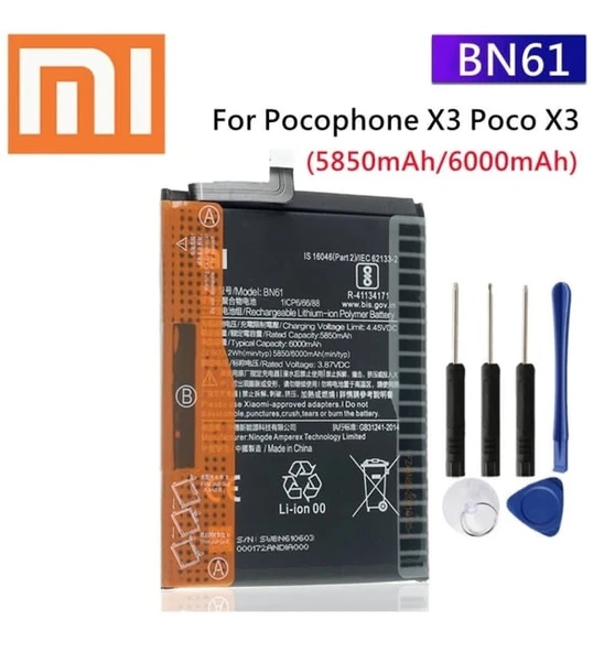 Xiaomi Poco X3 Batarya Bn61 +tamir Seti ürün görseli 1