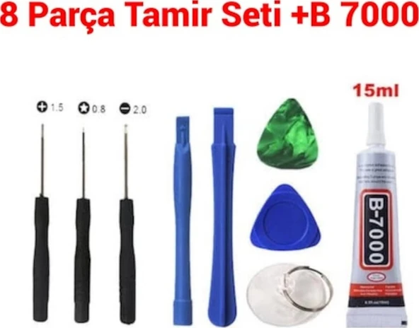 Telefon Ekran Açma Seti Tamir Kiti + 8 Parça Sökme - Takım + B7000 ürün görseli 1