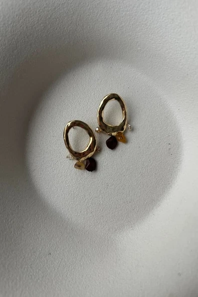 Boncuklu Minimal Küpe ürün görseli 1