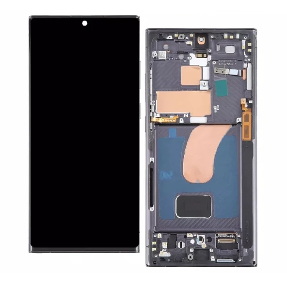Samsung Galaxy Uyumlu  S23 Ultra S918b Lcd Ekran Dokunmatik Kasalı Siyah ürün görseli 1