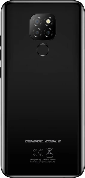 General Mobile Gm 20 Arka Batarya Pil Kapağı + B7000 Yapıştırıcı Hdy Siyah ürün görseli 1