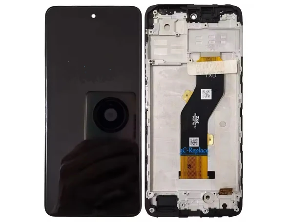 Infinix Hot 40i Lcd Ekran Dokunmatik Çıtalı Siyah ürün görseli 1