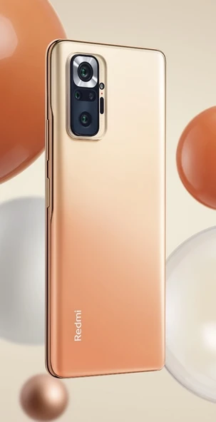Xiaomi Redmi Note 10 Pro Arka Kapak Beyaz - Turuncu ürün görseli 1