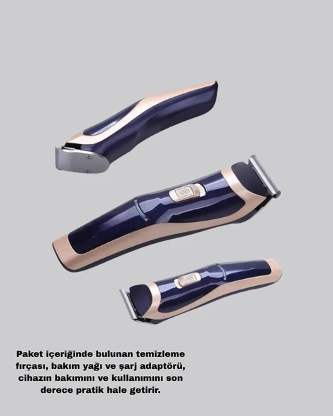 CEYLAN ADAM Çelik Bıçaklı Unisex Şarjlı Tıraş Makinesi – Sessiz Motor, Kablosuz ve Ayarlanabilir - Resim 4