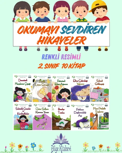 2. Sınıf Okumayı Sevdiren Renkli Resimli Hikayeler 26 - 10 Kitap ürün görseli 1