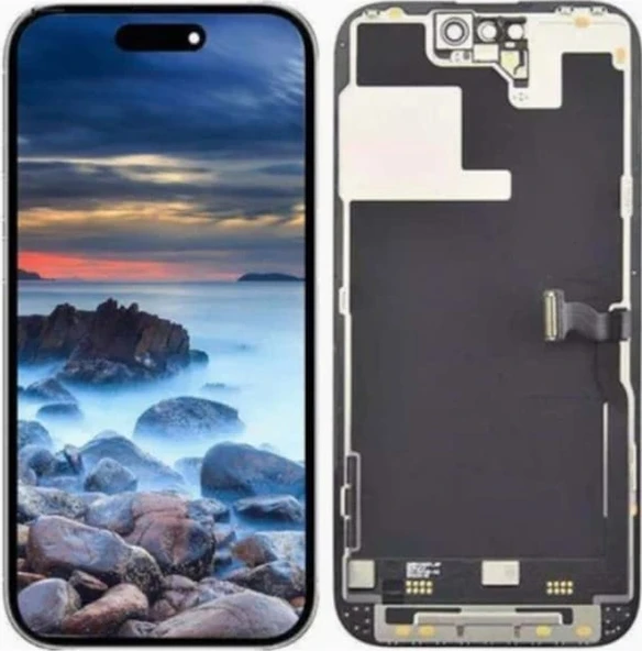 İphone 14 Pro Uyumlu Lcd Dokunmatik Ekran Ld-01c Siyah - Resim 2