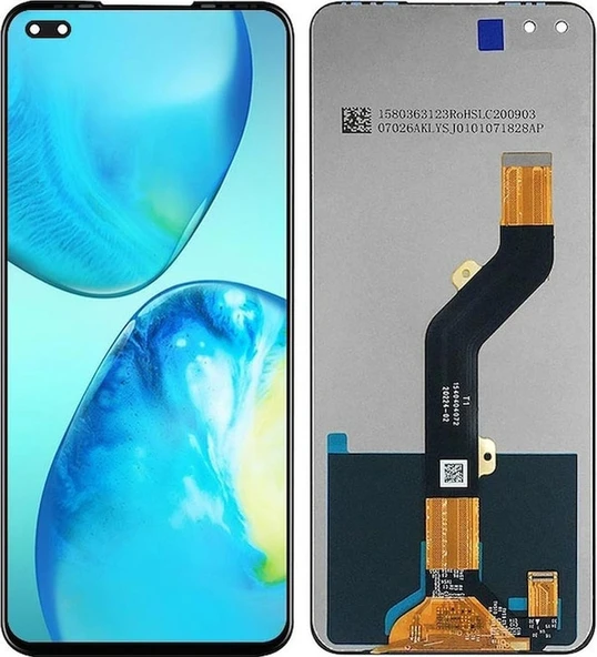 Infinix Note 8 Dual Camera Uyumlu Lcd Ekran Dokunmatik + B7000 15ml Yapıştırıcı Ld-01 Siyah - Resim 2