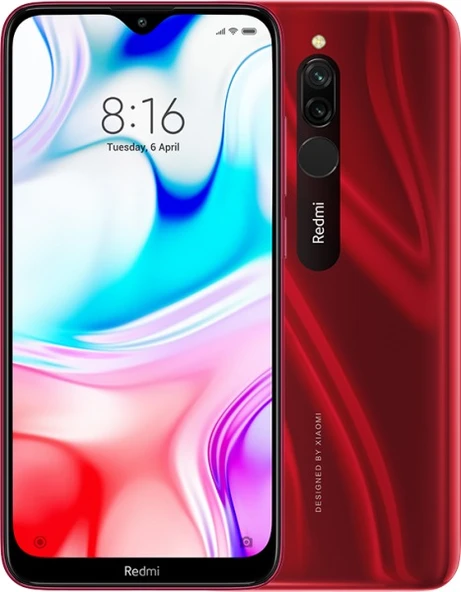 Xiaomi Redmi 8 Arka Pil Kapağı Kırmızı ürün görseli 1