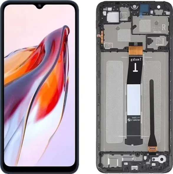 Redmı 12c Çıtalı Uyumlu Lcd Dokunmatik Ekran Yüksek Kalite + B7000 15ml Yapıştırıcı Ld-01 Siyah - Resim 2