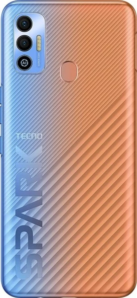 Tecno Spark 7t Arka Kapağı Turuncu Mavi ürün görseli 1