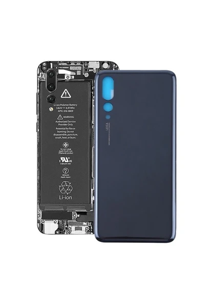 Huawei Uyumlu P20 Pro Siyah Arka Pil Kapağı Siyah ürün görseli 1