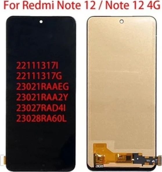 Redmı Note 12 Pro 5g Uyumlu Lcd Dokunmatik Ekran Yüksek Kalite + B7000 15ml Yapıştırıcı Ld-01 Siyah - Resim 2