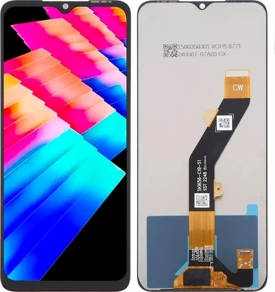 Infinix Hot 30i Yüksek Kalite Uyumlu Lcd Ekran Dokunmatik + B7000 15ml Yapıştırıcı Ld-01 Siyah - Resim 2