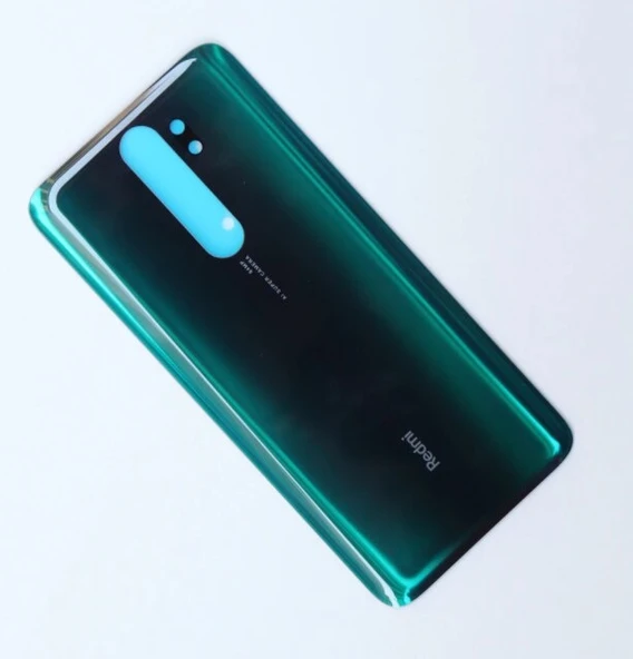 Xiaomi Redmi Note 8 Pro Arka Kapak Pil Batarya Kapağı Cam Mavi - Resim 2