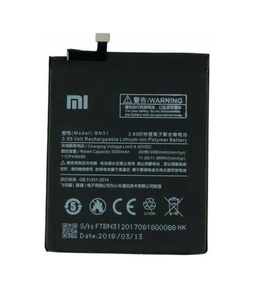 Xiaomi Redmi Note 5A Bn31 Batarya Pil 3080Mah ürün görseli 1