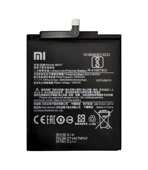 Xiaomi Redmi 6 / 6A Batarya Bn37 3000 Mah ürün görseli 1