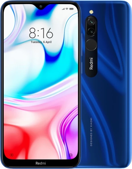 Xiaomi Redmi 8 Arka Pil Kapağı Mavi ürün görseli 1