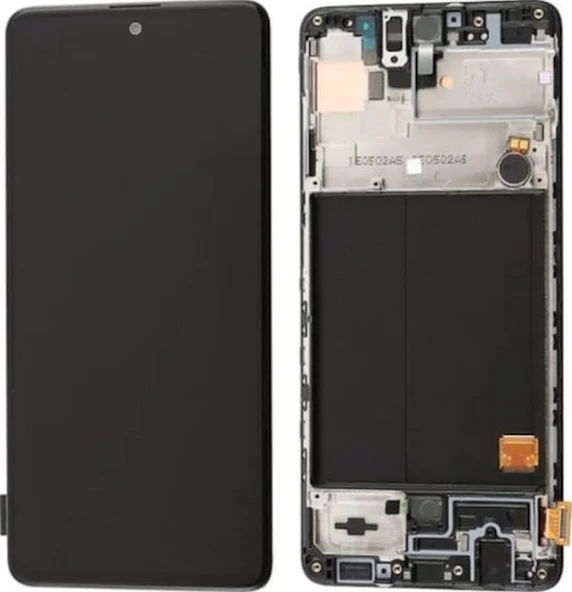 Samsung Galaxy A71 LCD Ekran Dokunmati Çıtalı + Tamir Seti Beyaz - Siyah ürün görseli 1