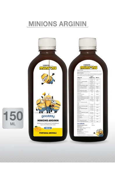Goodday Minions Arginin Multivitamin Minarel Şurup 150 ml 3 Adet - Resim 2