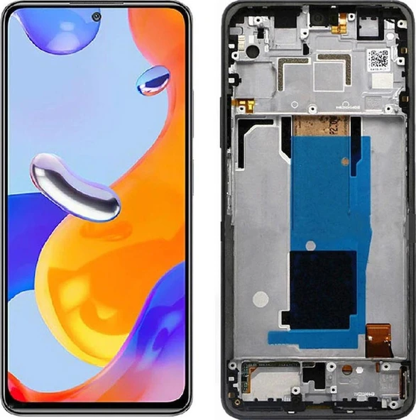 Xiaomi Redmi Note 11 Pro Tft İle Uyumlu Lcd Ekran Dokunmatik Çıtalı Siyah ürün görseli 1