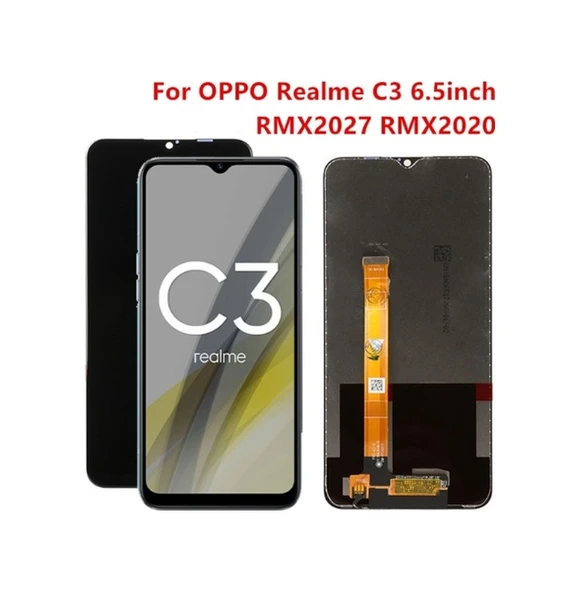 Oppo Realme C3İ Lcd Ekran Dokunmatik Çıtalı Çok Renkli ürün görseli 1