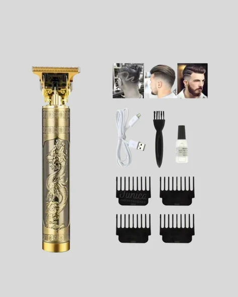 CEYLAN ADAM T Bıçaklı Profesyonel Çizik Tıraş Makinesi Seti – 120 Dakika Kullanım, Şarjlı & Kablolu - Resim 2