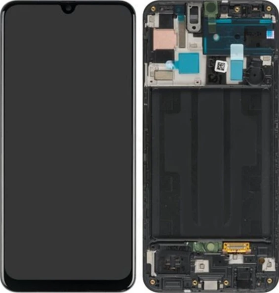 Samsung Galaxy A50S Lcd Ekran Dokunmatik Çıtalı + Tamir Seti Beyaz - Siyah ürün görseli 1