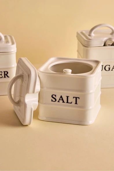 Perotti Bianca 3 Lü Porselen Baharat Takımı 18119 - Resim 3