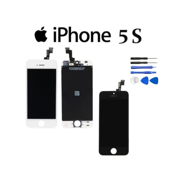 iPhone 5S Uyumlu Uyumlu LCD Ekran Dokunmatik + Tamir Seti Siyah ürün görseli 1