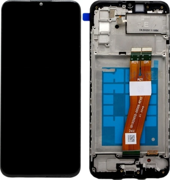 Samsung Galaxy A02S Uyumlu Revize Lcd+Dokunmatik+Çıtalı-Siyah (552188290) Siyah ürün görseli 1