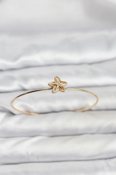 Yıldız Model Gold Renk Bileklik - TJ-BB8142 ürün görseli 1