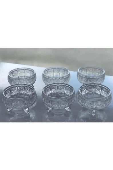 LitaeTrend Cam Ayaklı Kase 6'lı Kristal Görünüm Royaleks-69812 - Resim 2