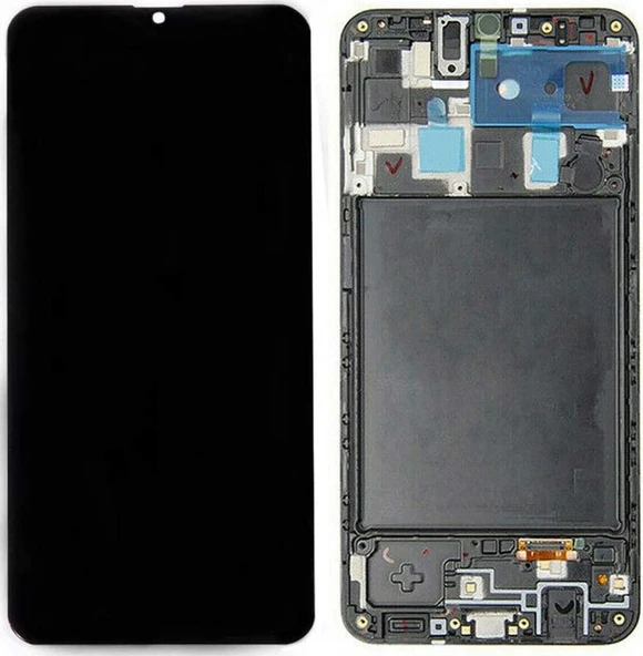 Samsung A20 Lcd Ekran Dokunmatik Çıtalı HK Servis + Tamir Seti Siyah - Resim 2
