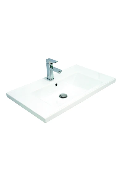 Teta Home Napoli 80 cm Mdf Banyo Dolabı Seti + Boy Dolabı  Beyaz - Resim 4
