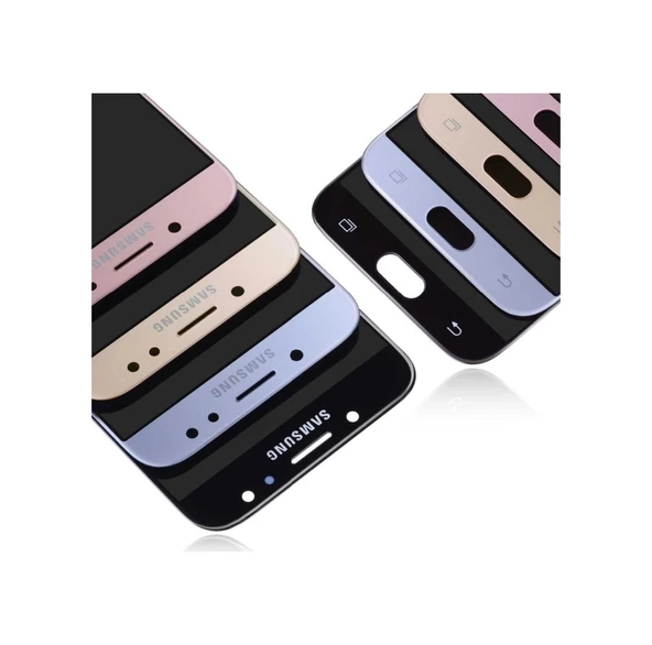 Samsung Galaxy Uyumlu J7 Pro (SM-J730F) Lcd Dokunmatik Ekran OLED Beyaz - Resim 3