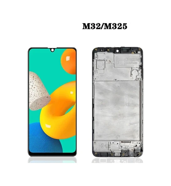 Samsung M32 Lcd Dokunmatik Ekran Çıtalı Siyah ürün görseli 1