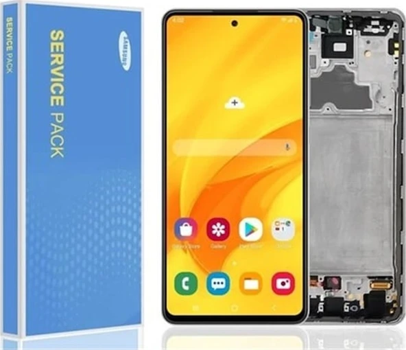 Samsung Galaxy A72 Uyumlu Lcd Ekran Dokunmatik Beyaz - Siyah ürün görseli 1