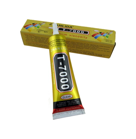 T7000 Dokunmatik Ekran Cam Kapak Çerçeve Yapıştırıcı 50 ML Siyah - Resim 2