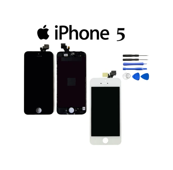 iPhone 5G Uyumlu Lcd Ekran + Dokunmatik Lw Kalite + Tamir Seti (458507293) Beyaz ürün görseli 1