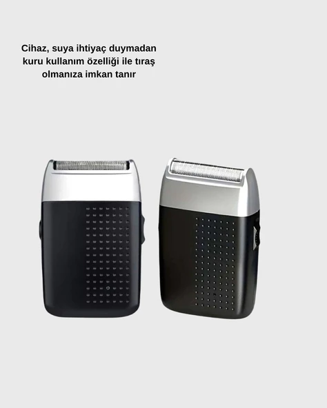 CEYLAN ADAM Şarjlı Kuru Kullanım Tıraş Makinesi – Kablosuz, Taşınabilir - Resim 4