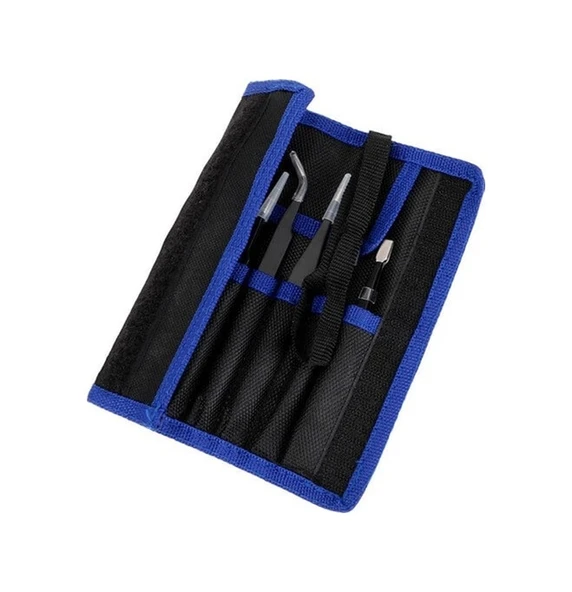 Esd 9'Lu Paslanmaz Çelik Anti Statik Cımbız Seti - Resim 2